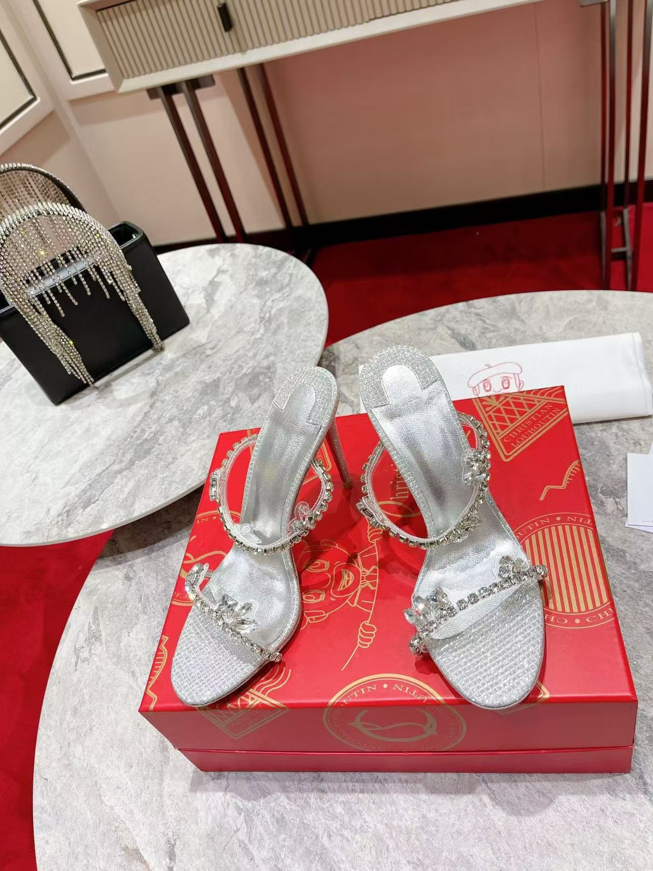 UA Chr1st1an Louboutin Just Queen 100 Heel Height crystal-embellished