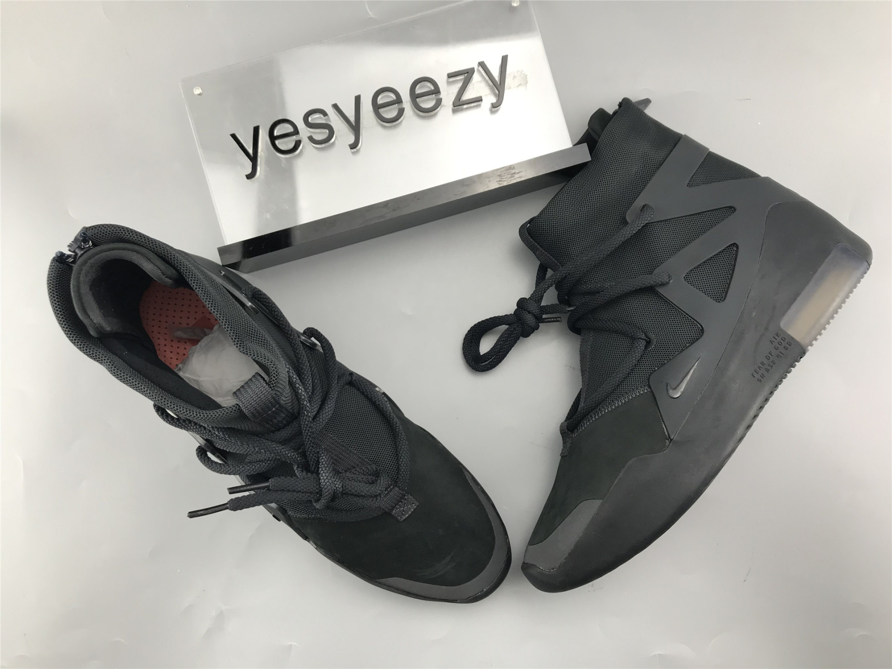 UA NIKE AIR FEAR OF GOD 1 TRIPLE BLACK