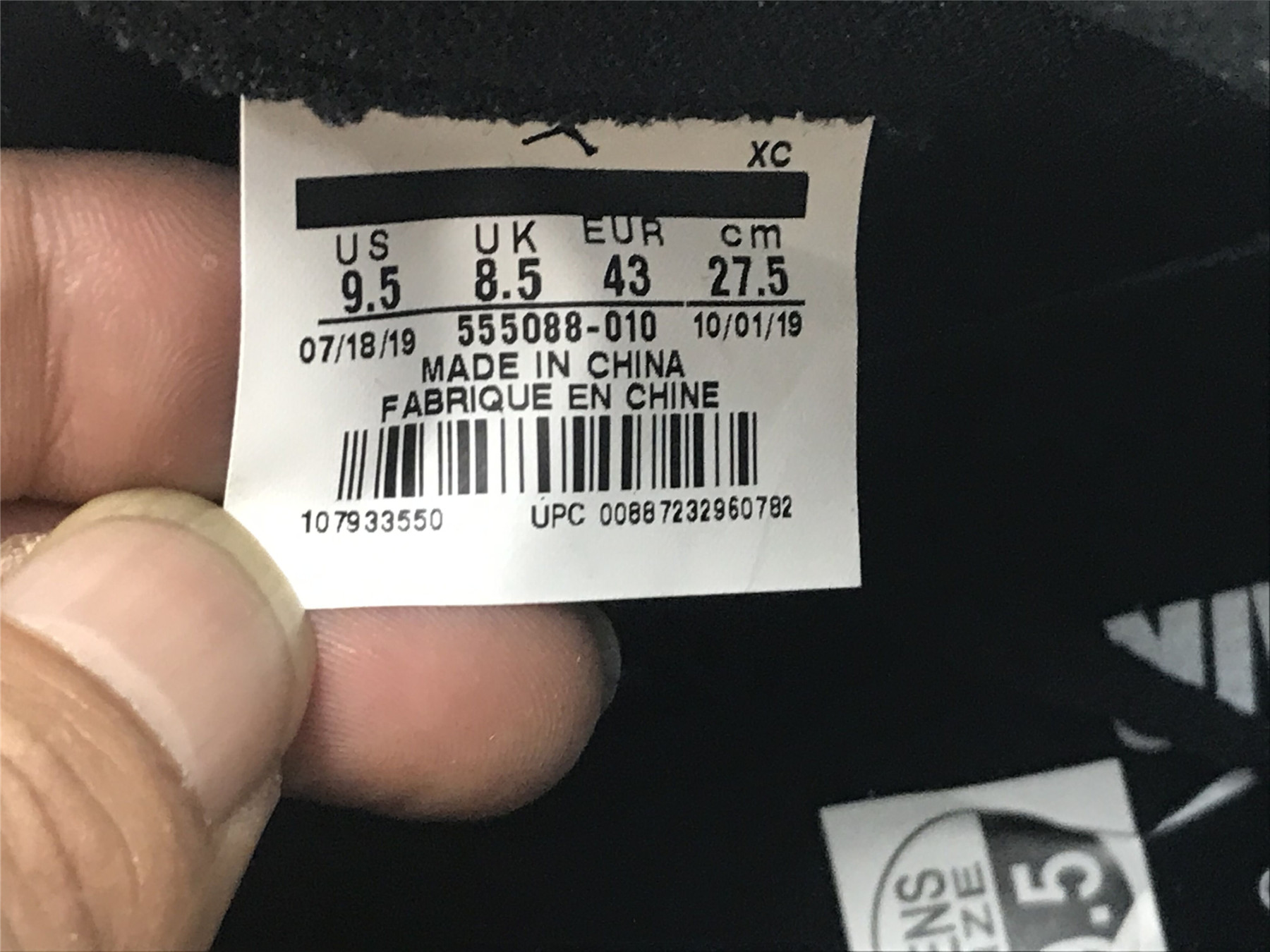 UA AIR JORDAN 1 RETRO HIGH OG "BLACK WHITE"