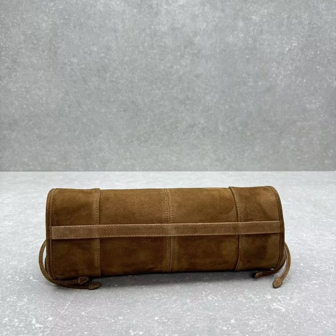 Pra*a Bonnie Medium Suede Handbag 32x15.5x12cm