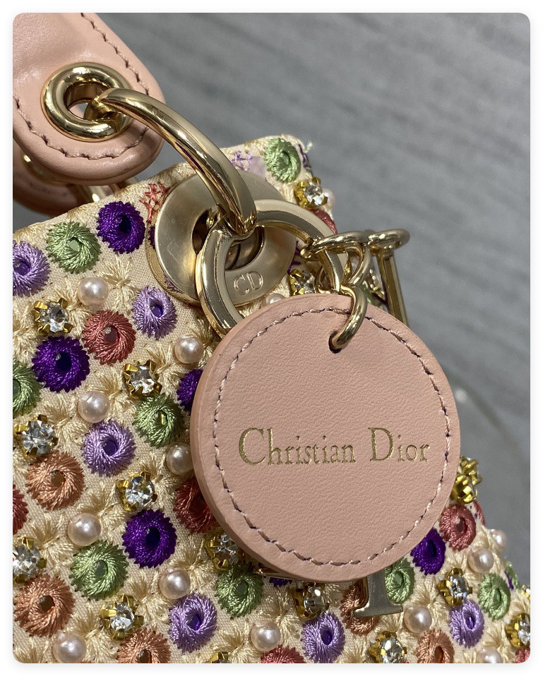 D10r Artistic Limited Edition Three-Gusset Lady D10r Micro Bag with Heavy Bead Embroidery 12x10x5cm