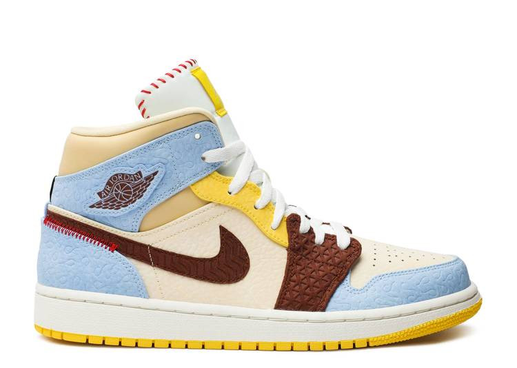 UA Ma1s0n CHATEAU ROUGE X AIR JORDAN 1 MID SE 'FEARLESS'
