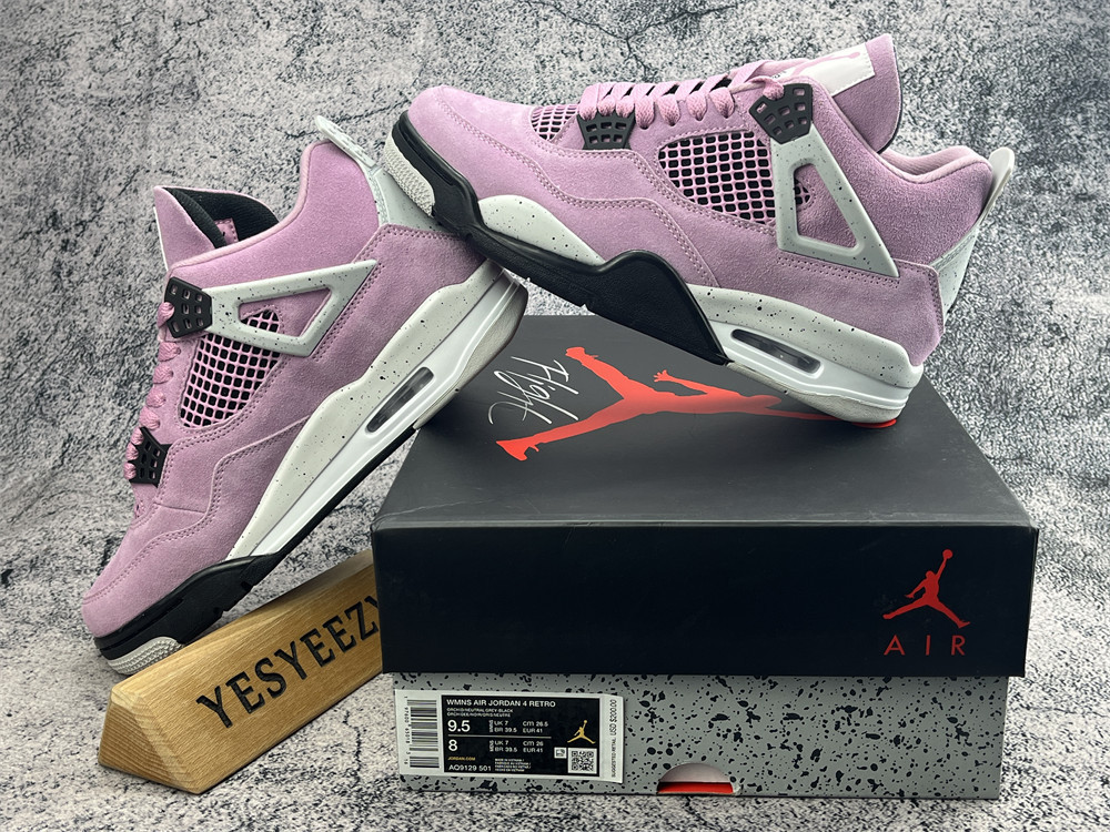 UA Jordan 4 Retro Orchid