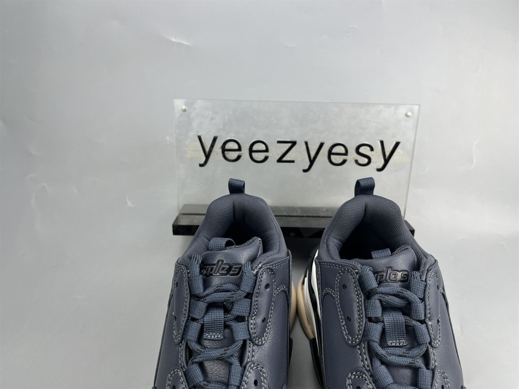 UA TRIPLE S CLEAR SOLE GREY WHITE BLUE