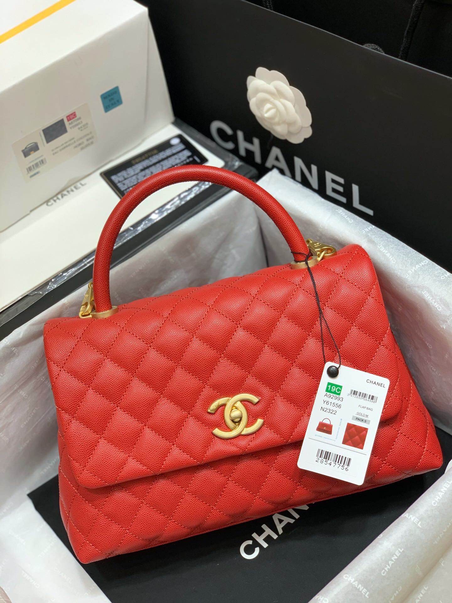 Ch**el COCO Handle bag medium 28cm