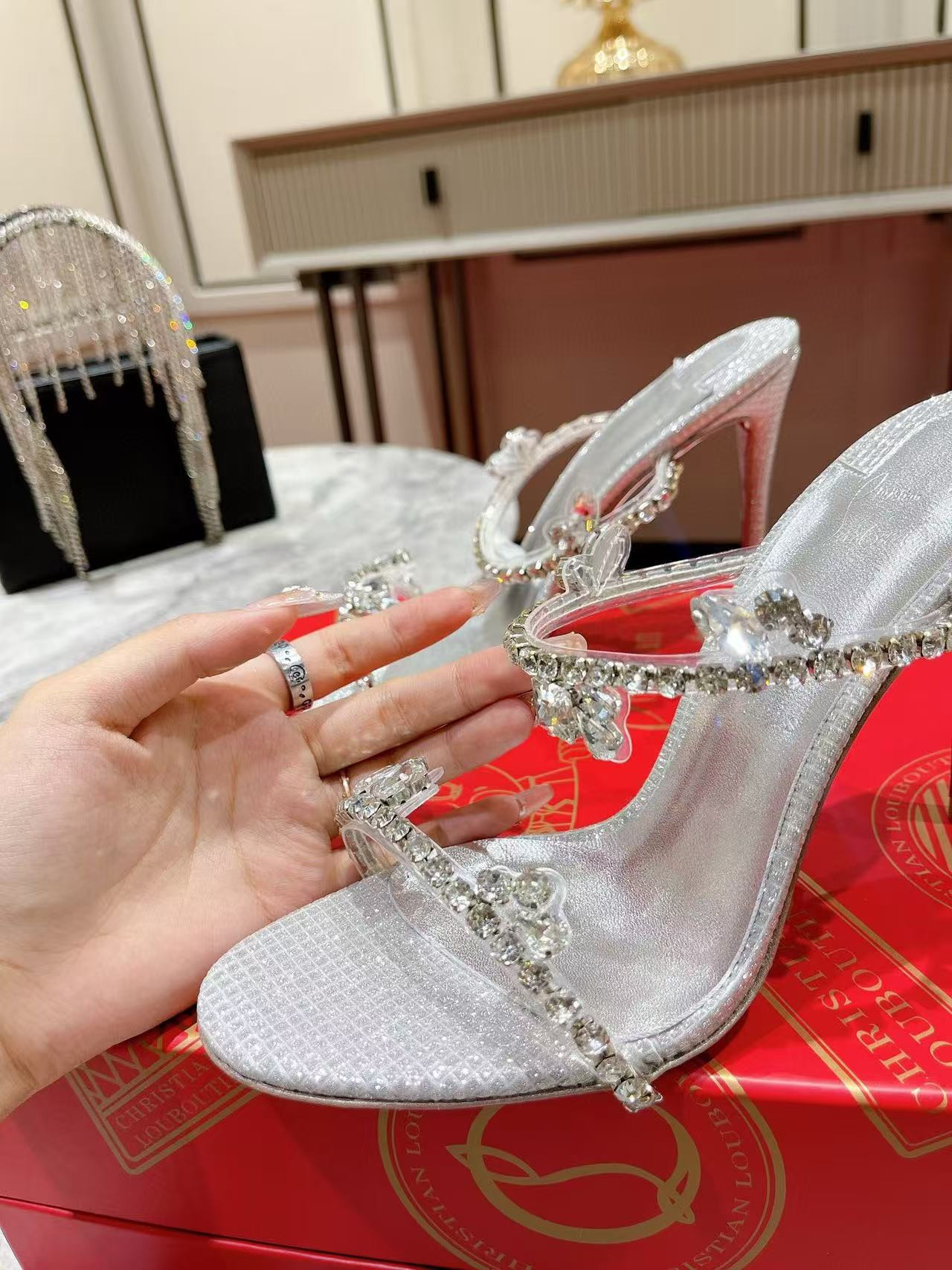 UA Chr1st1an Louboutin Just Queen 100 Heel Height crystal-embellished