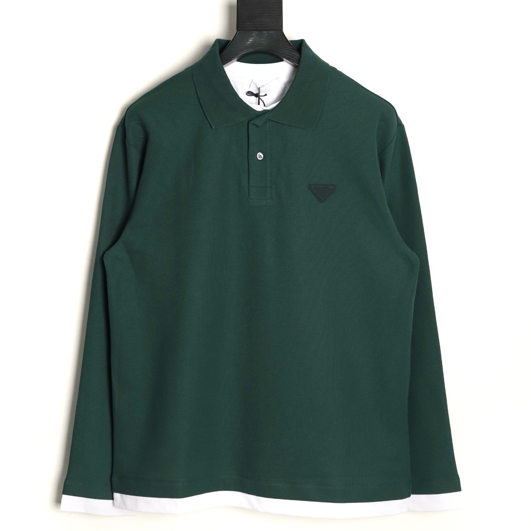 Pra*a Long-sleeved Polo Shirt