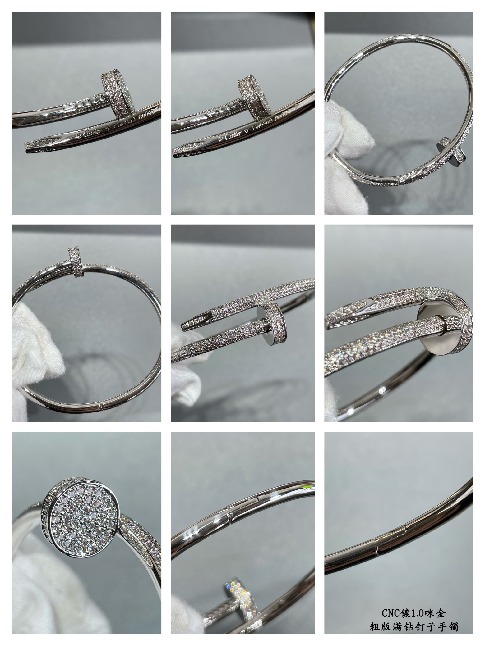 Ca*t1er Thick D1am0nd nail Bracelet
