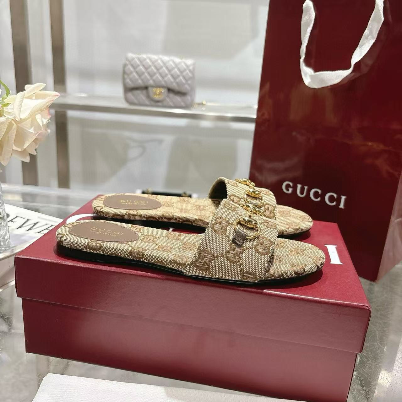 UA Gvc*1 GG Canvas Siaga Slide Sandals