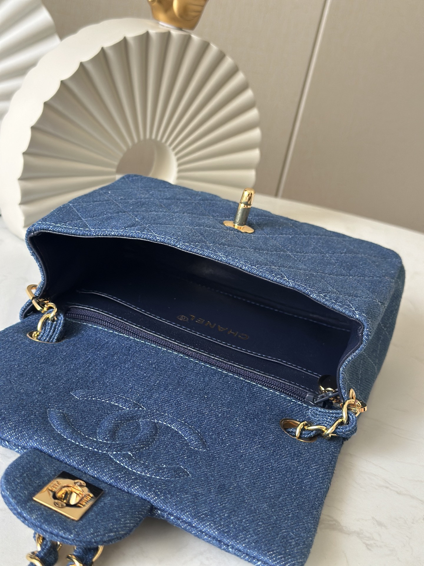 Ch**el Mini Square Flap Bag 17.5cm