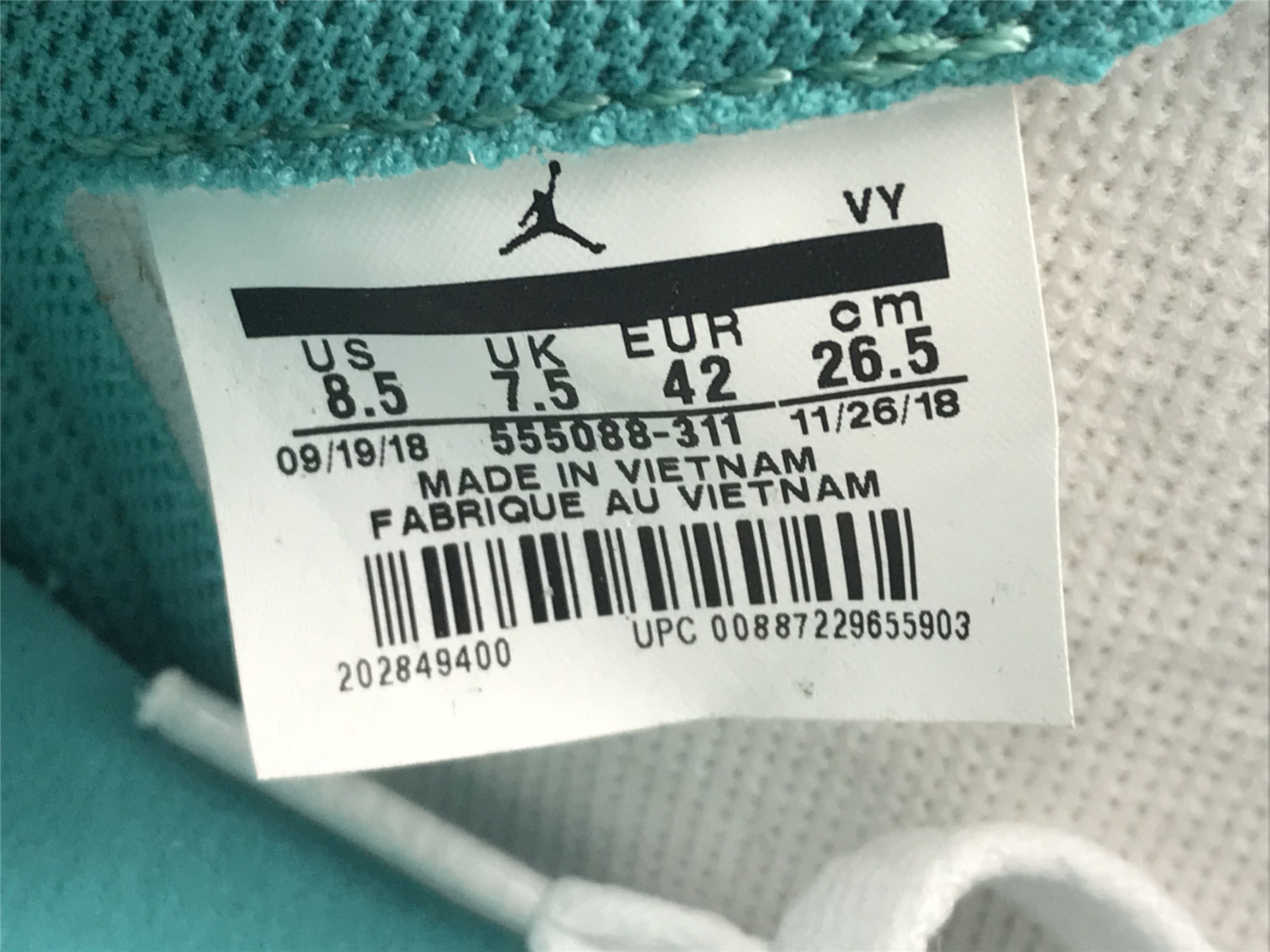 UA AIR JORDAN 1 RETRO HIGH OG "TURBO GREEN"