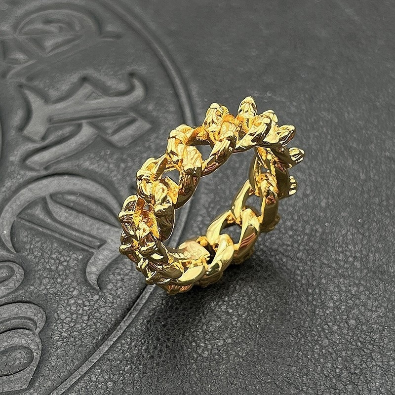 Ch*0me He**ts Twisted Chain Ring
