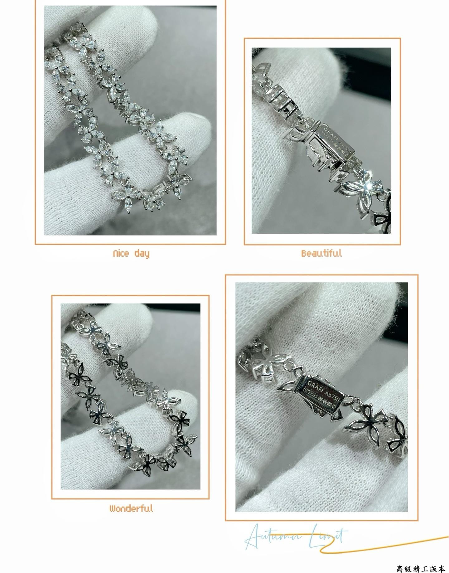 Graff Classic Butterfly D1am0nd Necklace Ag925(Length: 40 cm)
