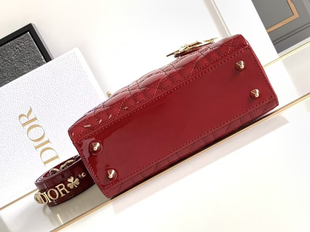 Small Lady D10r My ABCD10r Bag Red Patent 8 x 6.5 x 3 inches
