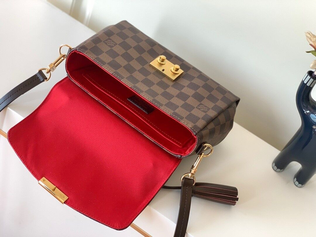 LV Damier Ebene Croisette Bag N53000 24.5x24.2x9cm