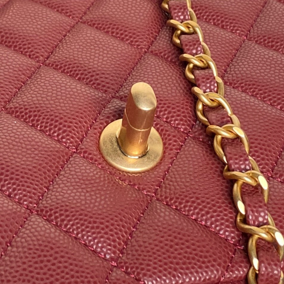 Ch**el FLAP BAG WITH TOP HANDLE 22.5x13.5x6cm