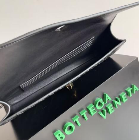 B0tt*ga Ven*ta Long Clutch Andiamo With Handle Black 31x13x3cm