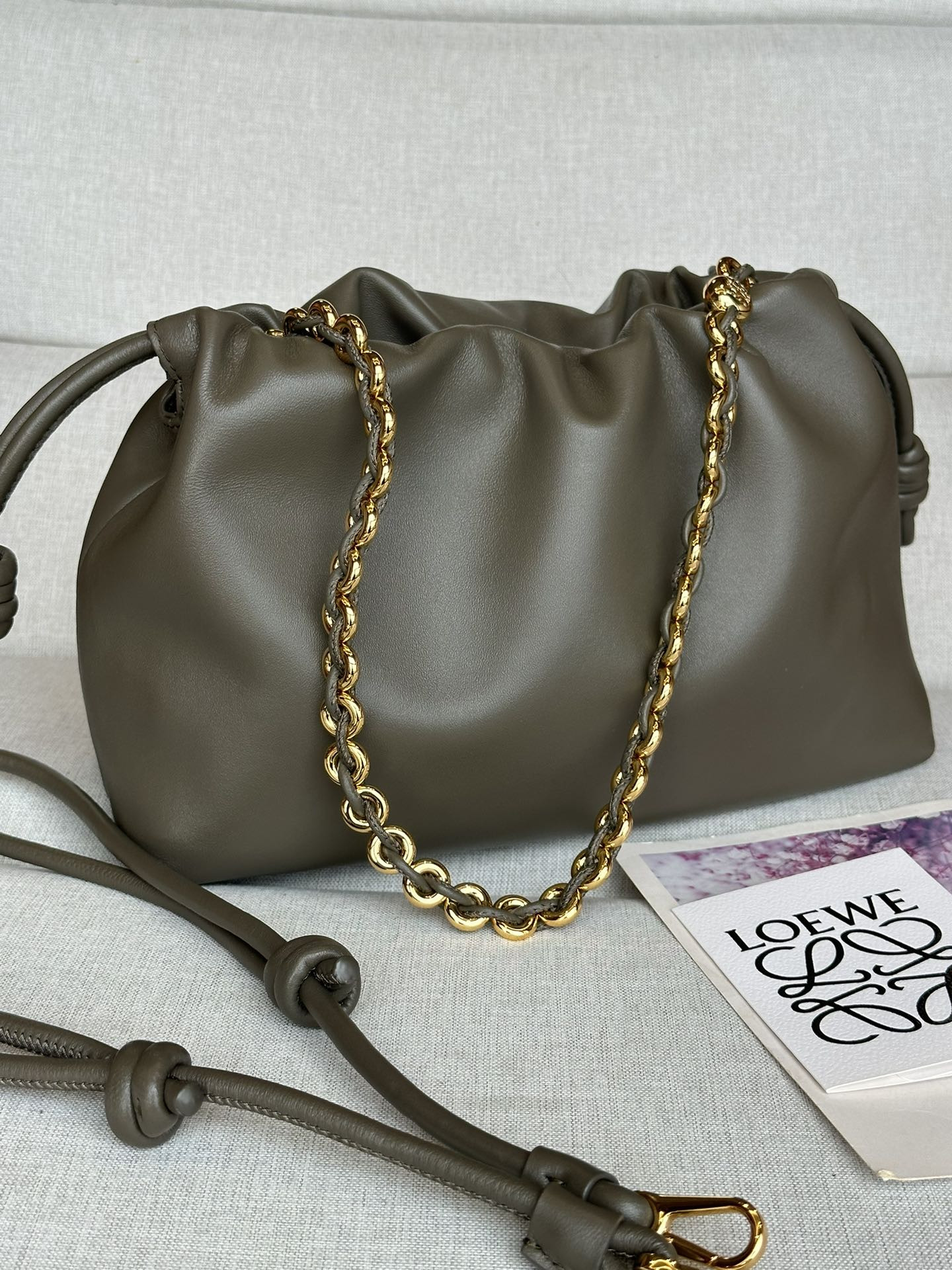 L0ew* Flamenco purse 30X 10.5X 20CM