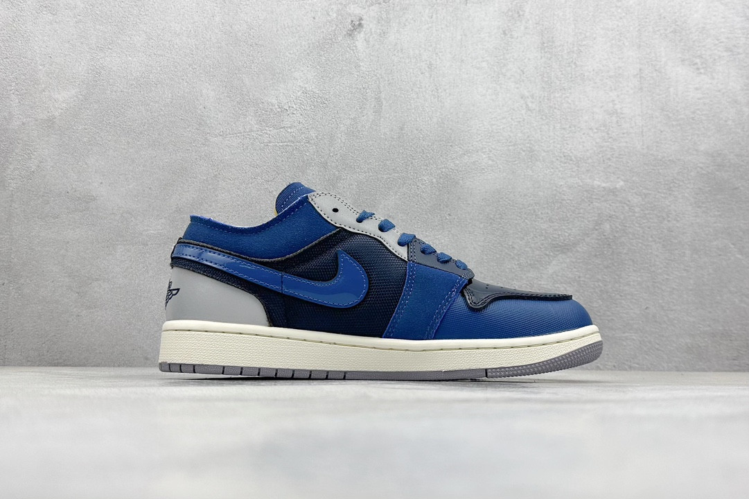 Jordan 1 Low SE CraftObsidian French Blue Ashen Slate White