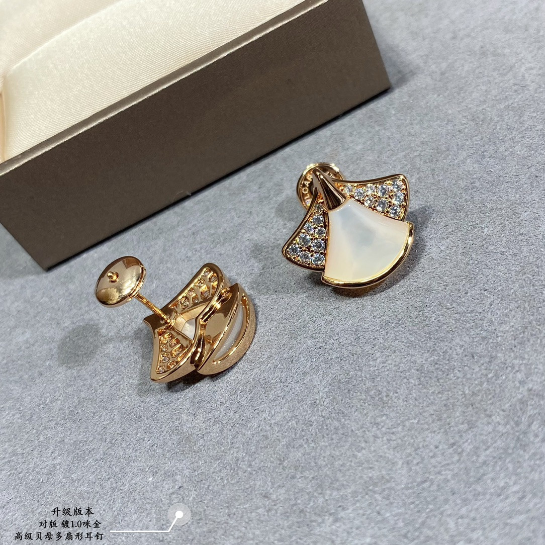 Bv1g*ai Multi-fan skirt fan shape Earrings