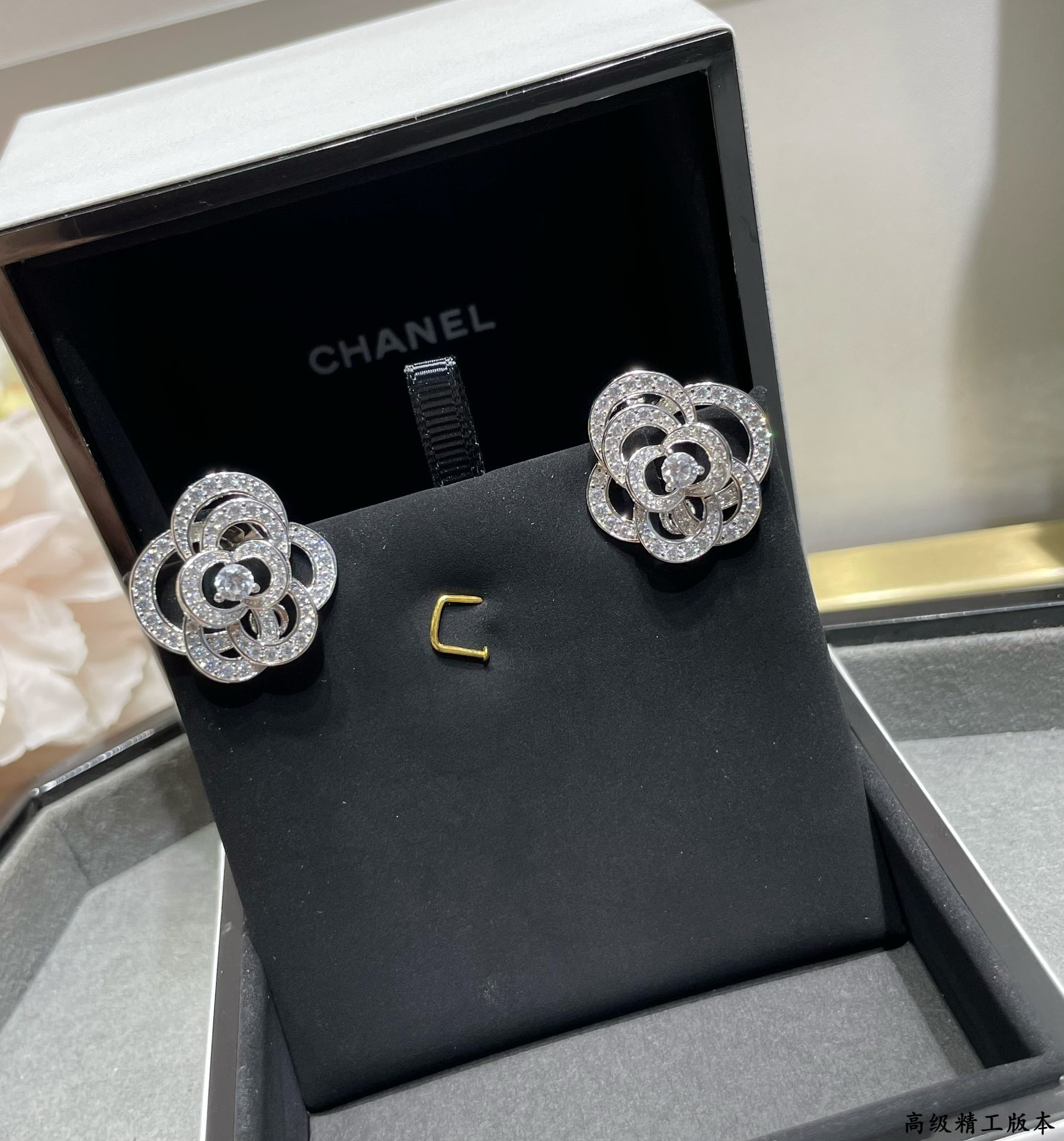 Ch**el Camellia Earrings