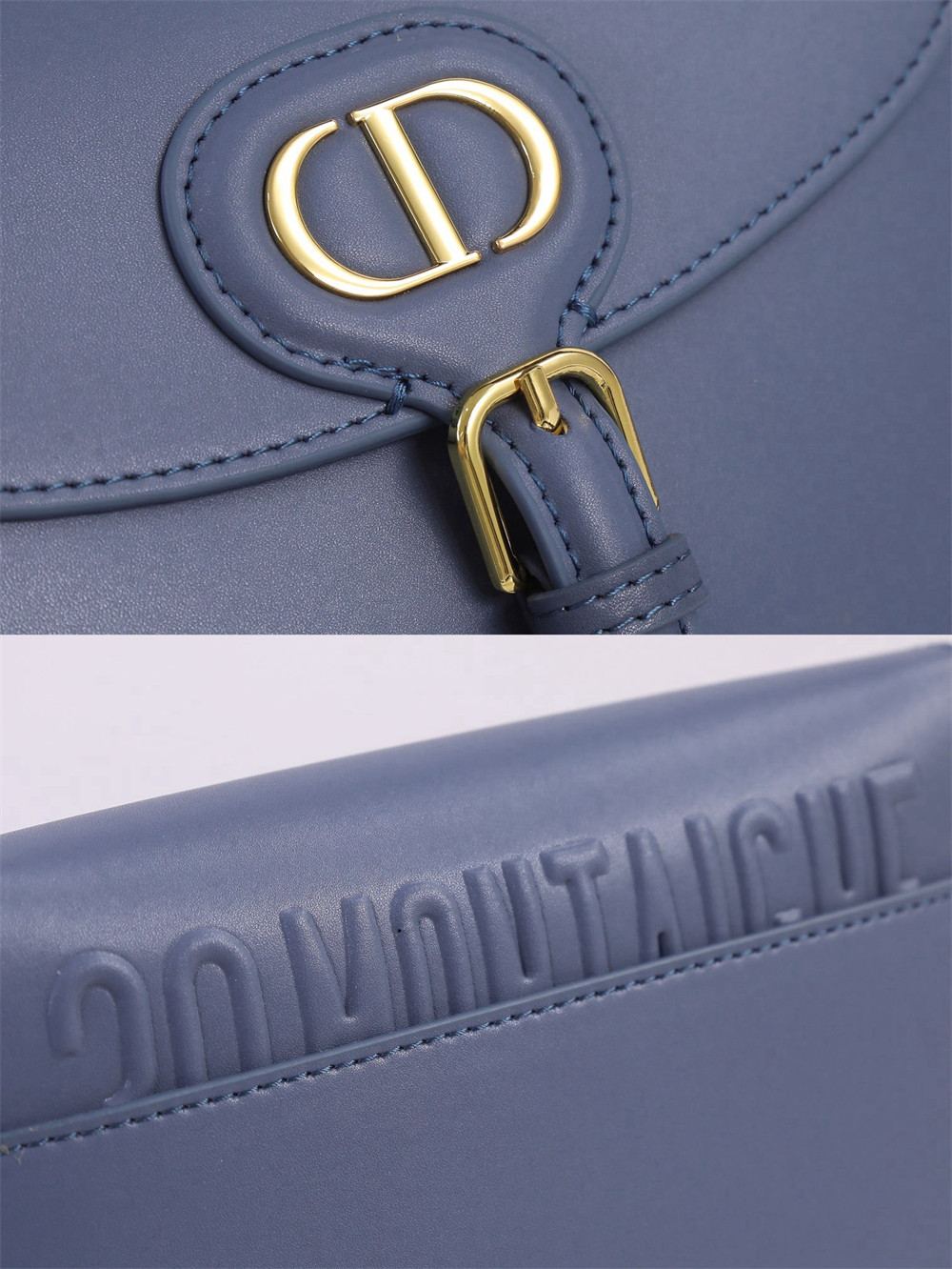 MEDIUM D10r BOBBY BAG Navy Box Calfskin