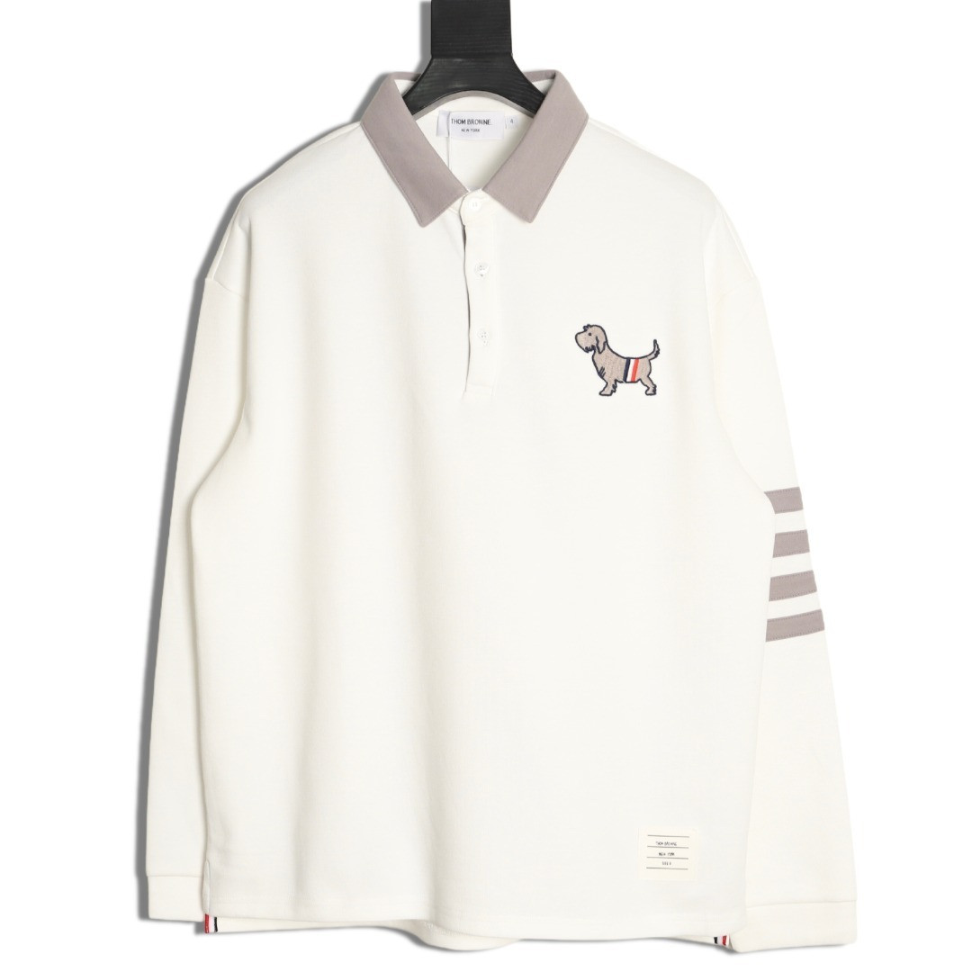 Thom Browne TB Long-sleeved Polo Shirt