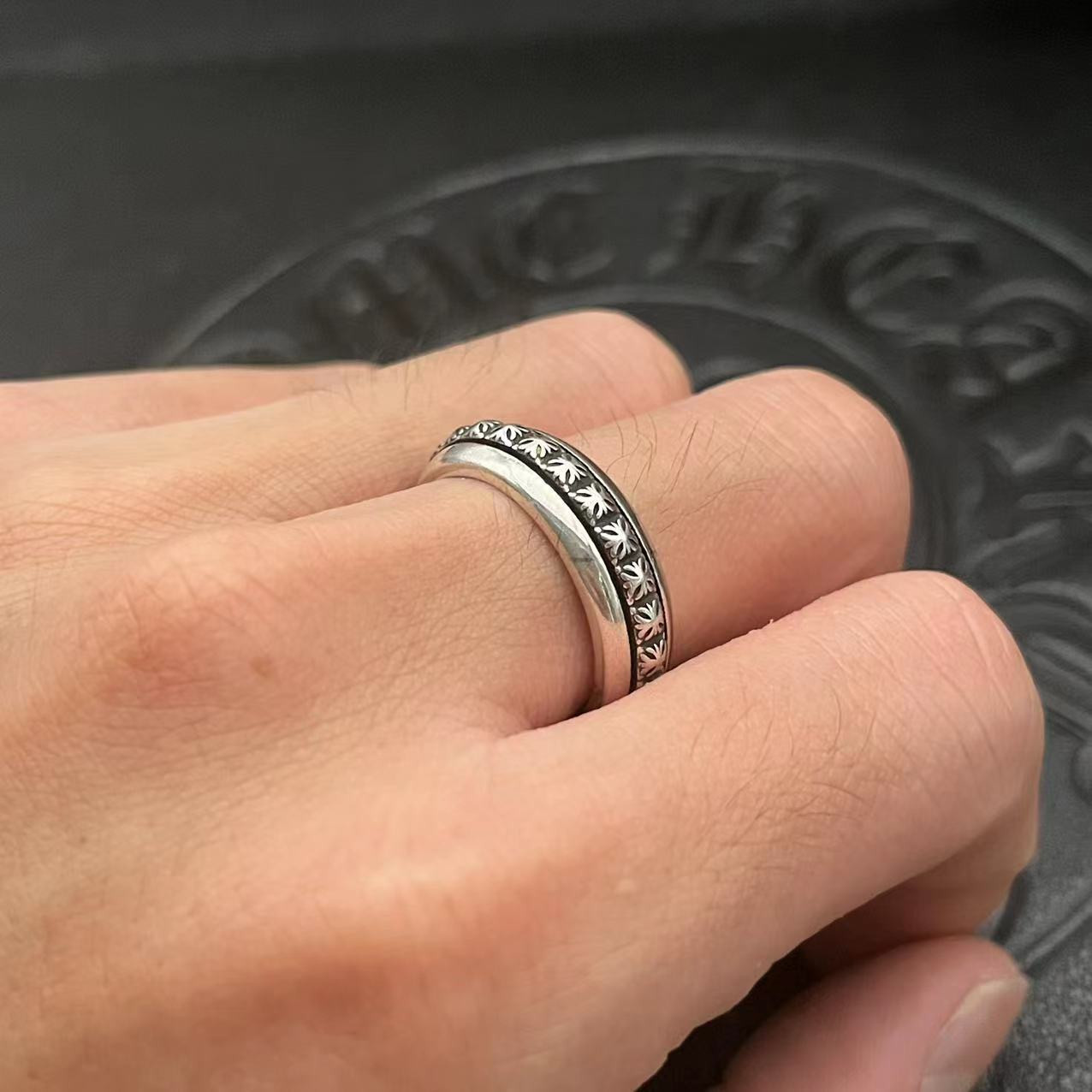 Ch*0me He**ts Cross Open Ring