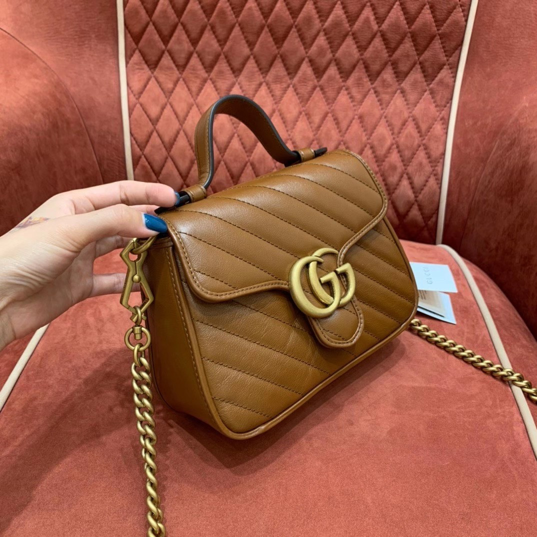 Gvc*1 GG Marmont mini top handle bag 21cm