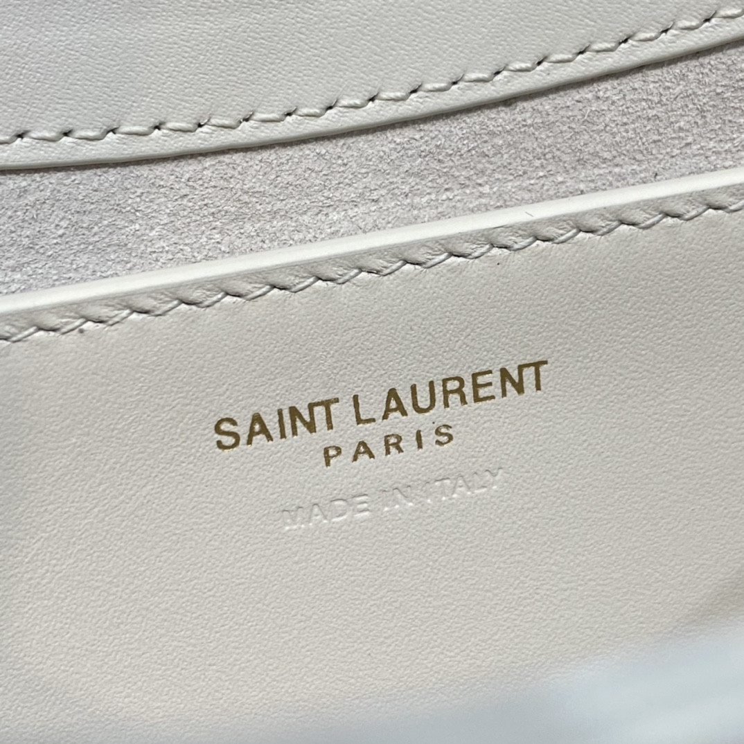 Y51 MINI LE 5 À 7 IN SMOOTH LEATHER BLANC VINTAGE 19 X 11.5 X 4.5 CM