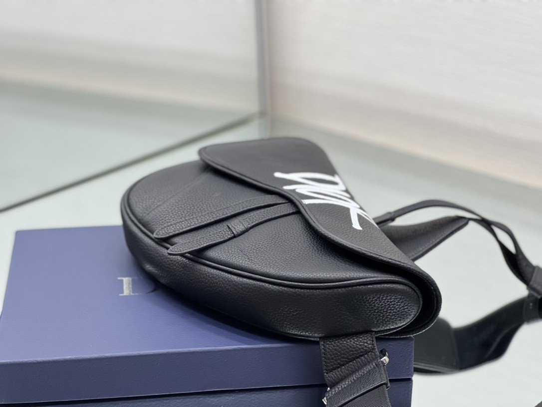 Chr1st1an D10r X SHAWN STUSSY Grained Calfskin Saddle 26 x 19 x 4.5 cm