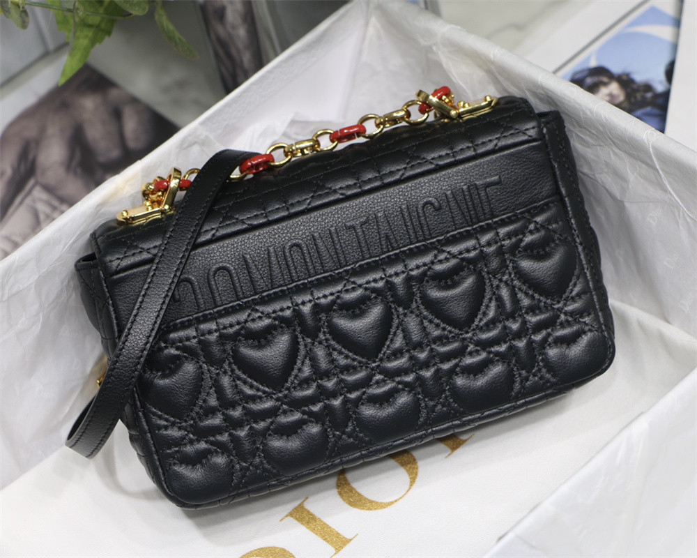 SMALL D10r CARO BAG amour black 20 x 12 x 7 cm