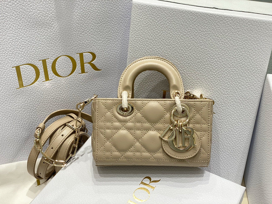 D10r MINI LADY D-JOY BAG Biscuit 16 x 9 x 5 CM