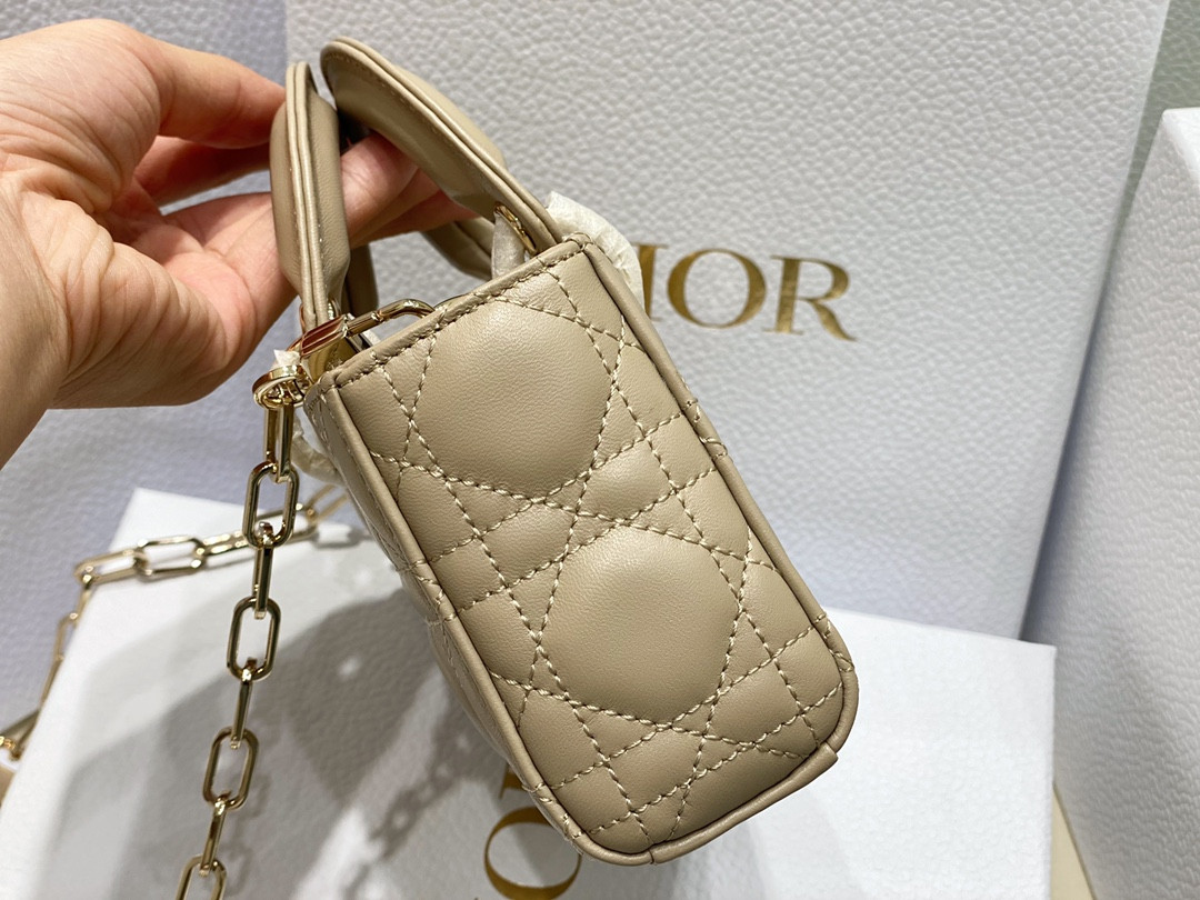 D10r MINI LADY D-JOY BAG Biscuit 16 x 9 x 5 CM