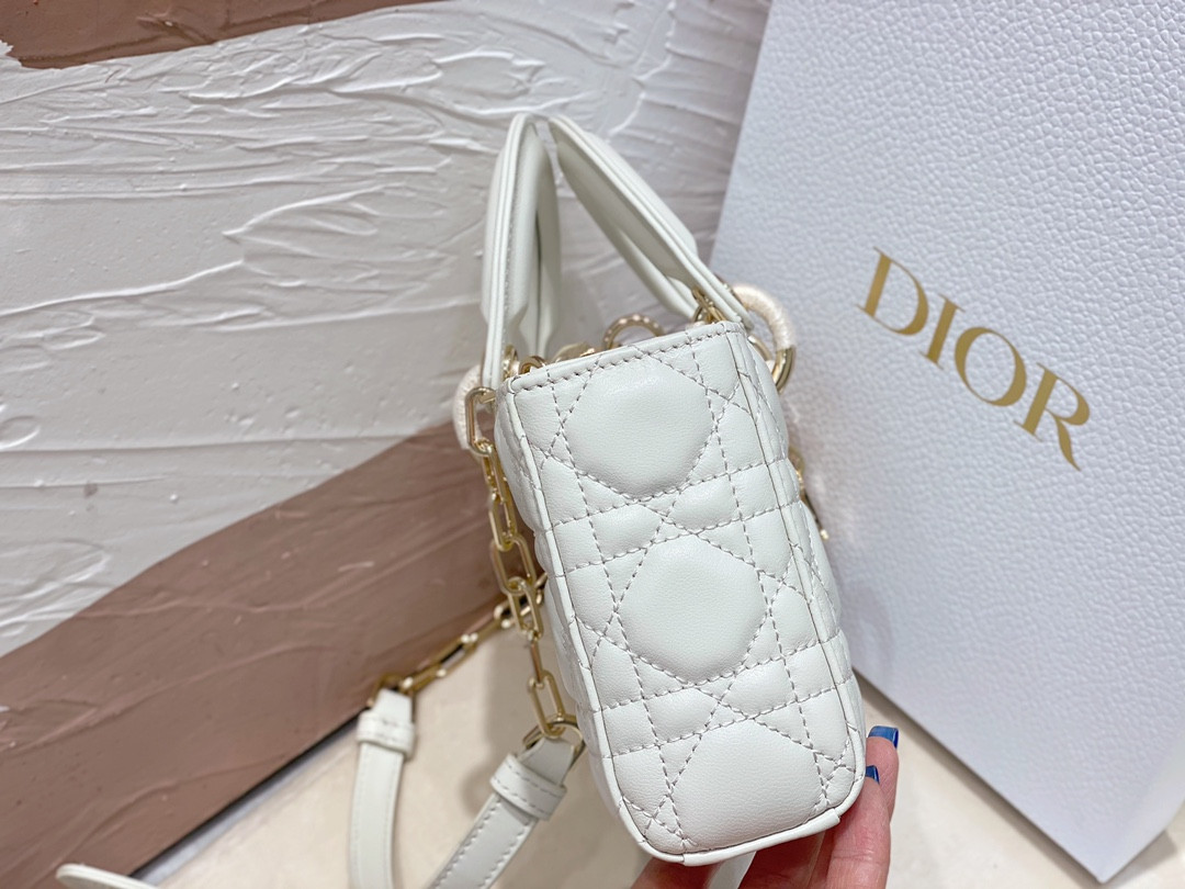 D10r SMALL LADY D-JOY BAG Latte