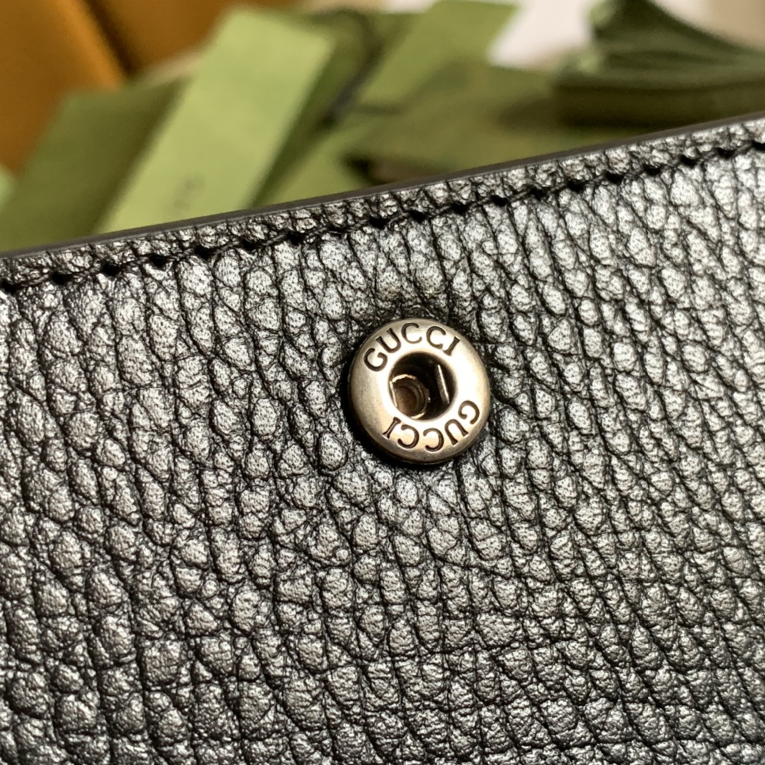 Gvc*1 DIONYSUS LEATHER S*pER MINI BAG BLACK 6.5"Wx3.9"Hx1.6"D