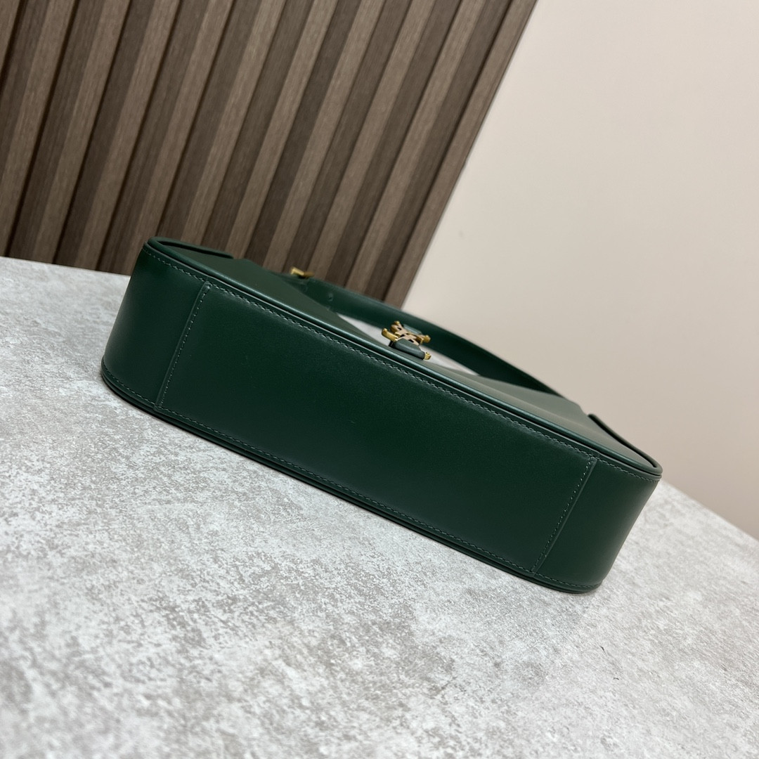 Y51 LE 5 À 7 IN SMOOTH LEATHER VERT FONCE 9 X 6.3 X 2.5 INCHES