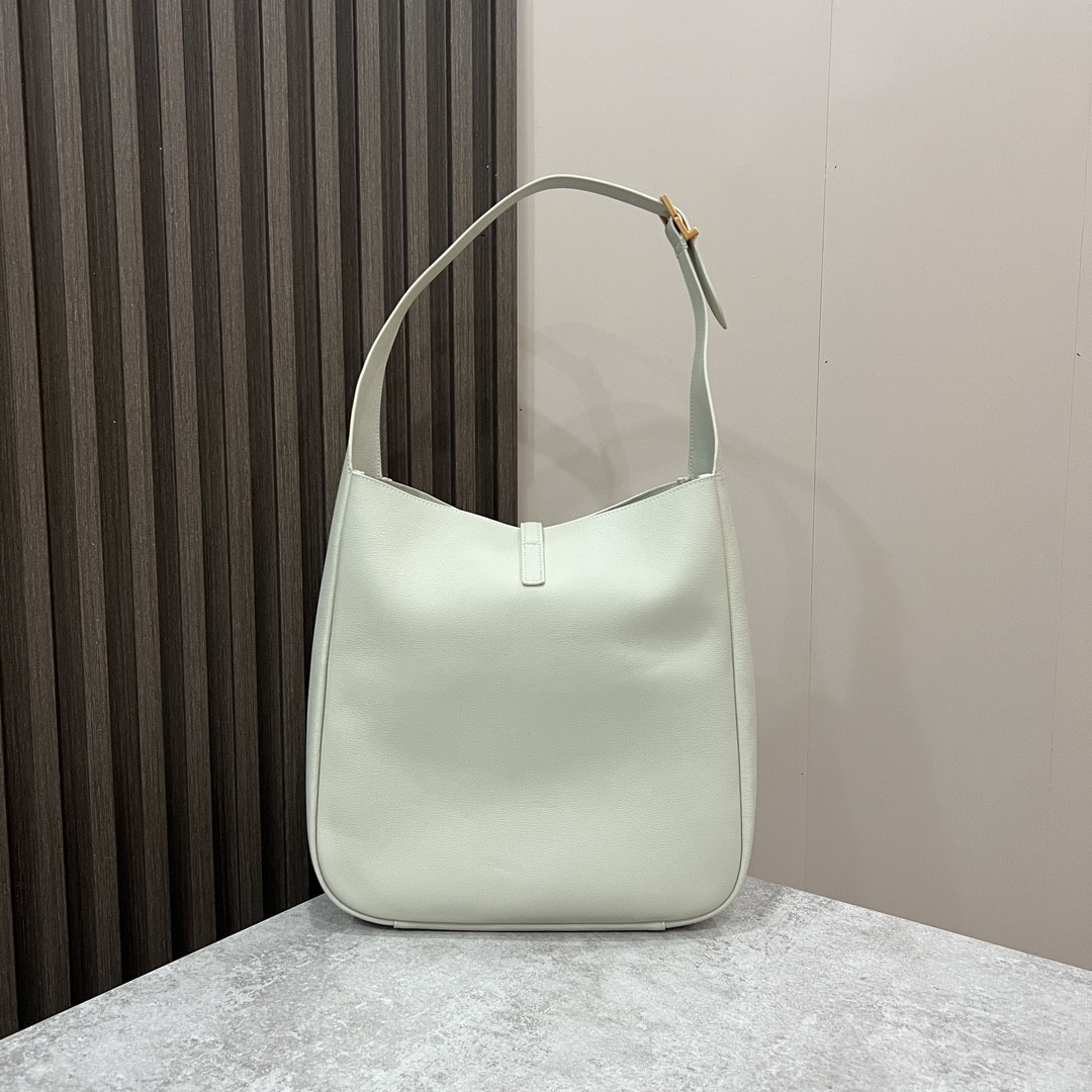 Y51 LE 5 À 7 S*pPLE LARGE IN SMOOTH LEATHER BLANC VINTAGE 11.8" X 11" X 4.3"