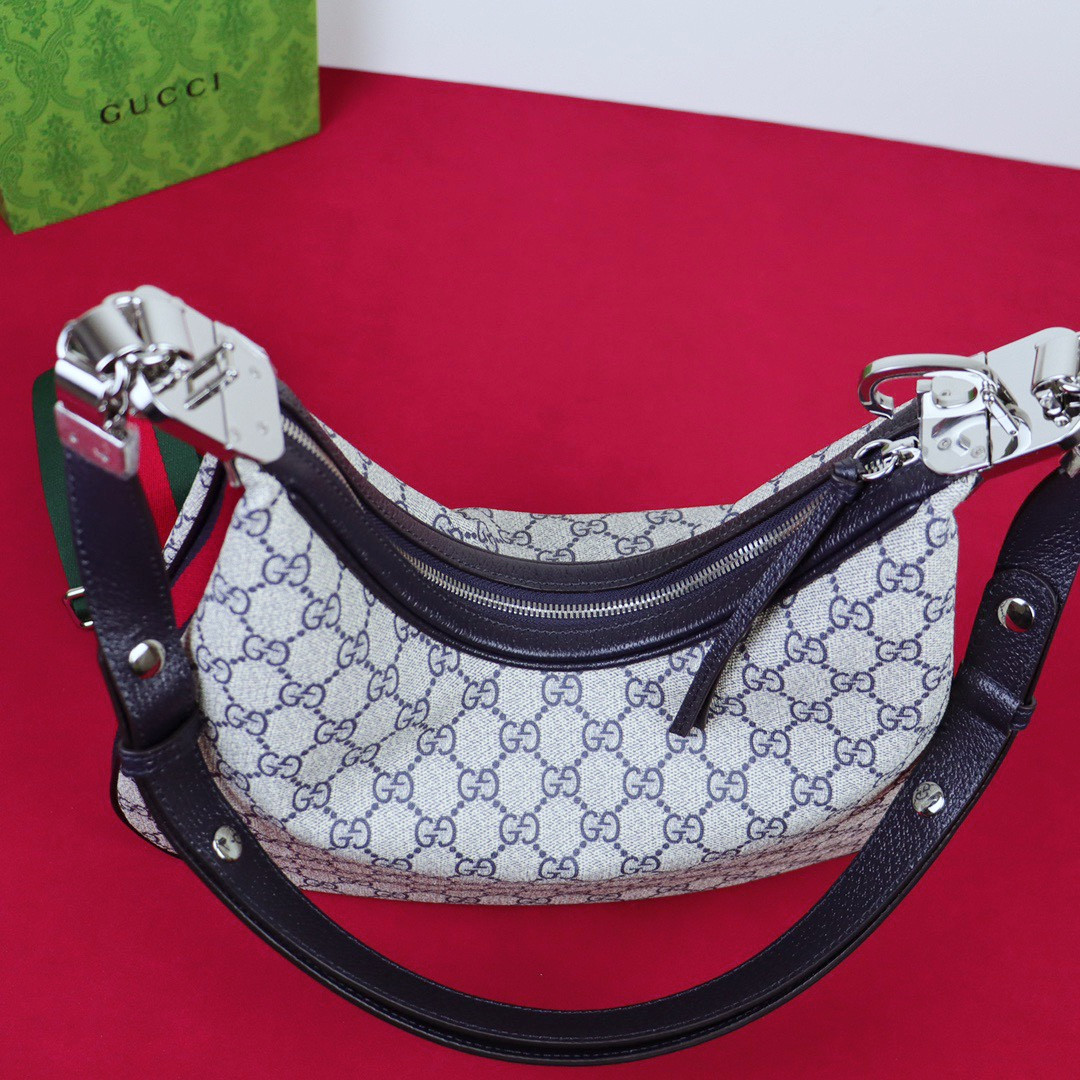 Gvc*1 ATTACHE MEDIUM SHOULDER BAG BEIGE BLUE 13.8″W x 12.6″H x 2.4″D