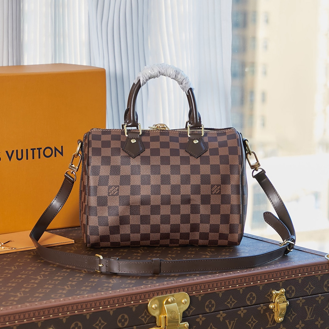 LV N41368 Speedy Bandoulière 25 9.8 x 7.5 x 5.9 inches