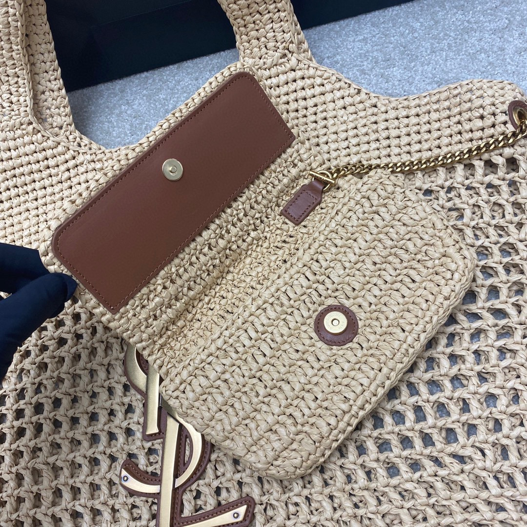 Y51 ICARE IN RAFFIA Color Natural 14.6"-21.7"X16.9"X2"