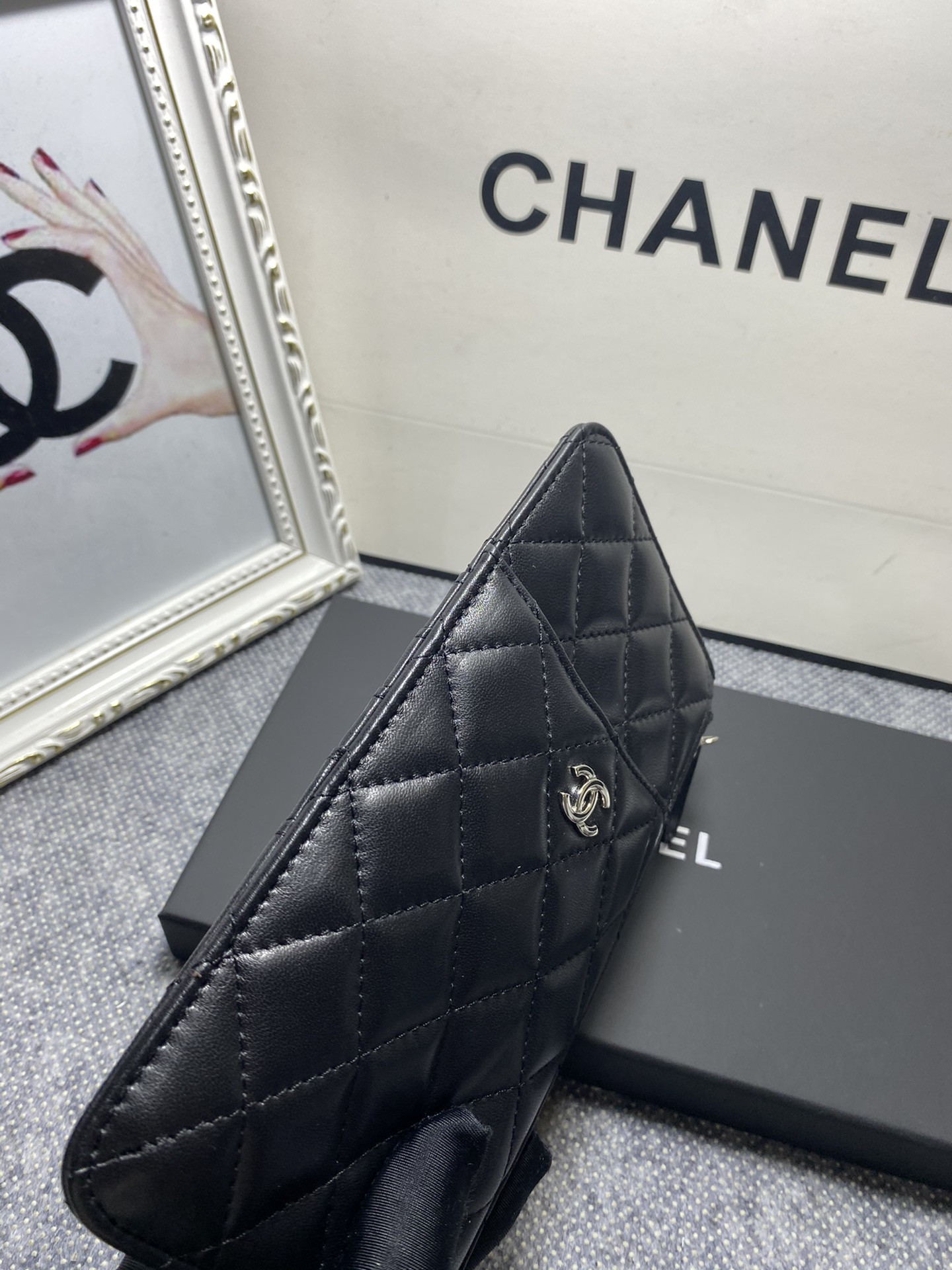 Ch**el LONG ZIPPED WALLET 19-11cm