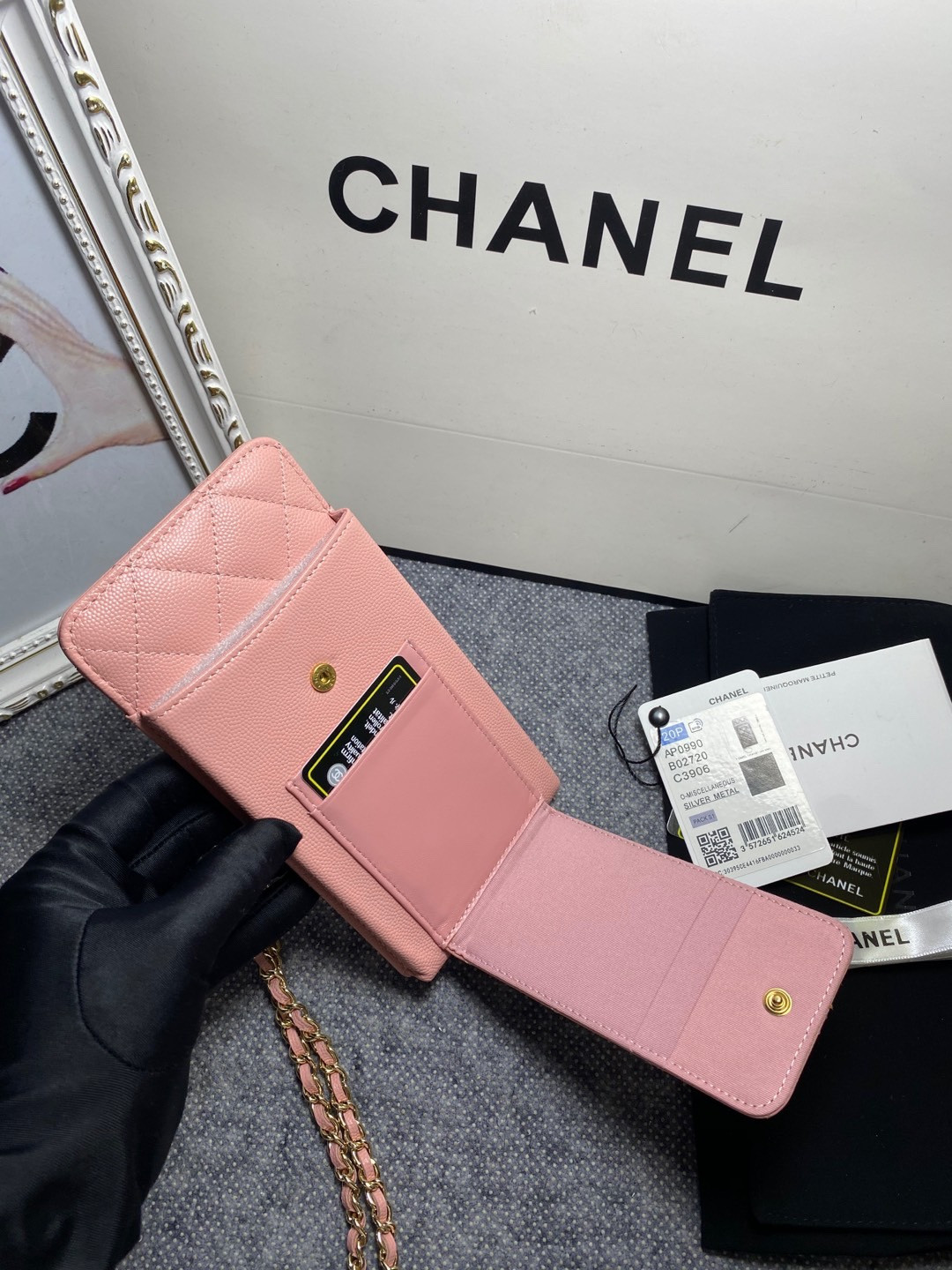 Ch**el LONG ZIPPED WALLET 19-11cm