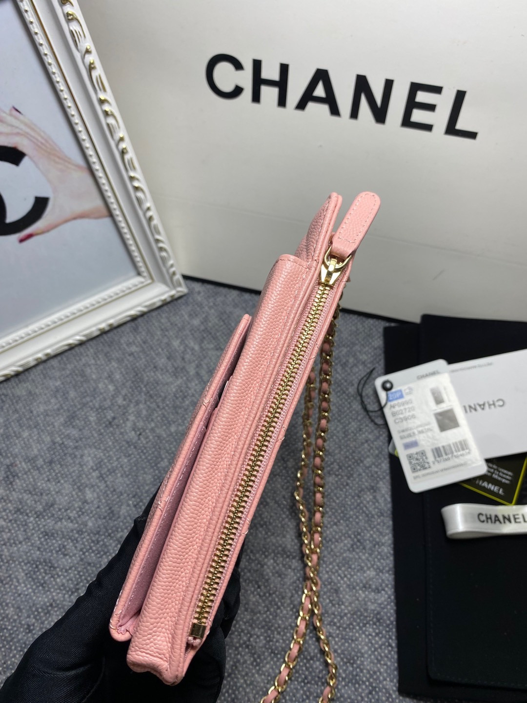 Ch**el LONG ZIPPED WALLET 19-11cm