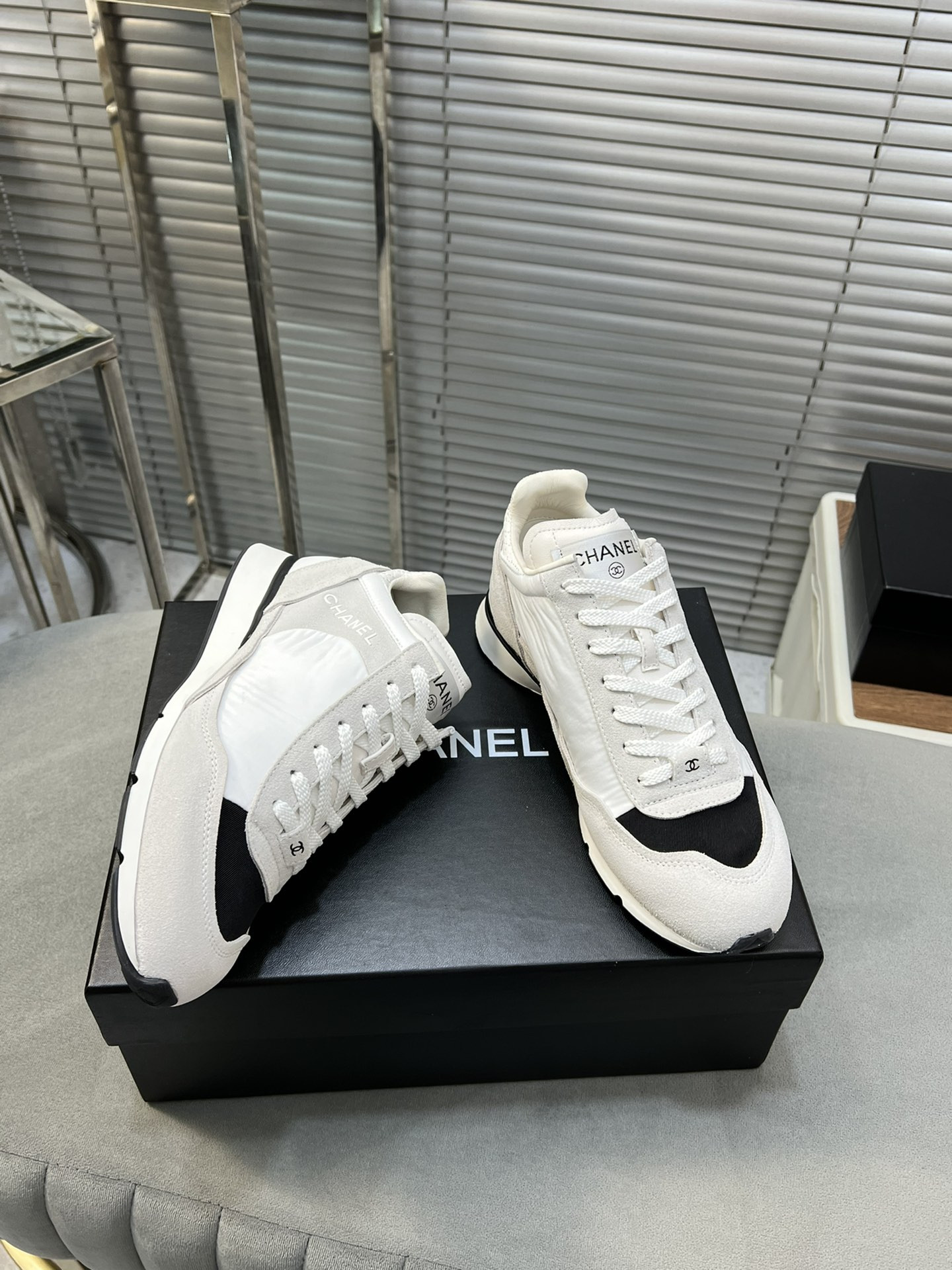 UA Ch**el SNEAKERS Fabric, Suede Kidskin & Suede Calfskin