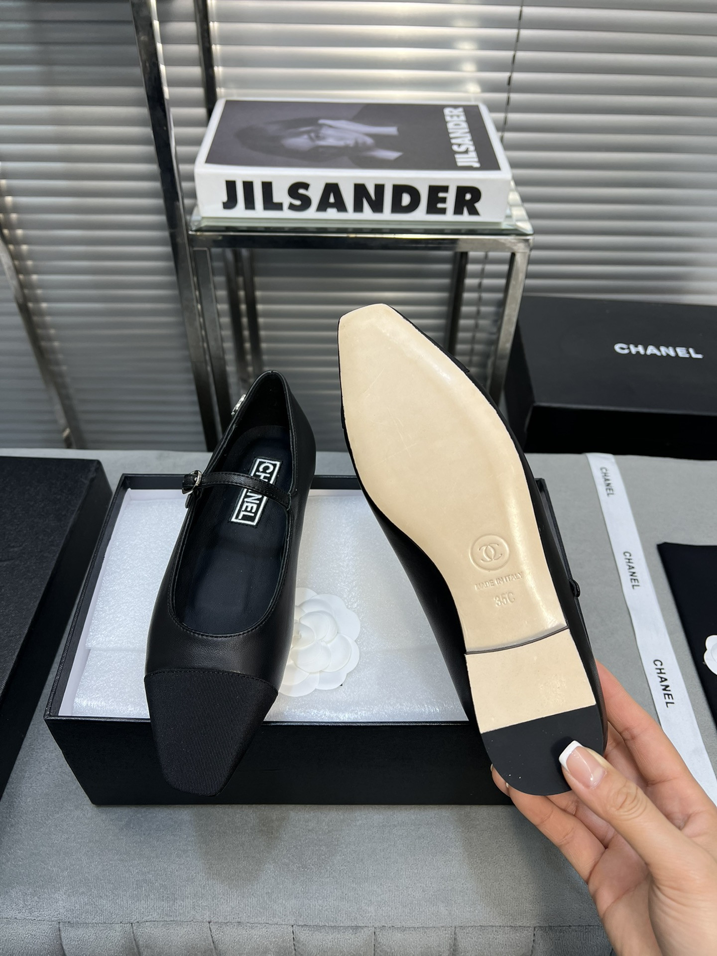 UA Ch**el MARY JANES  Lambskin