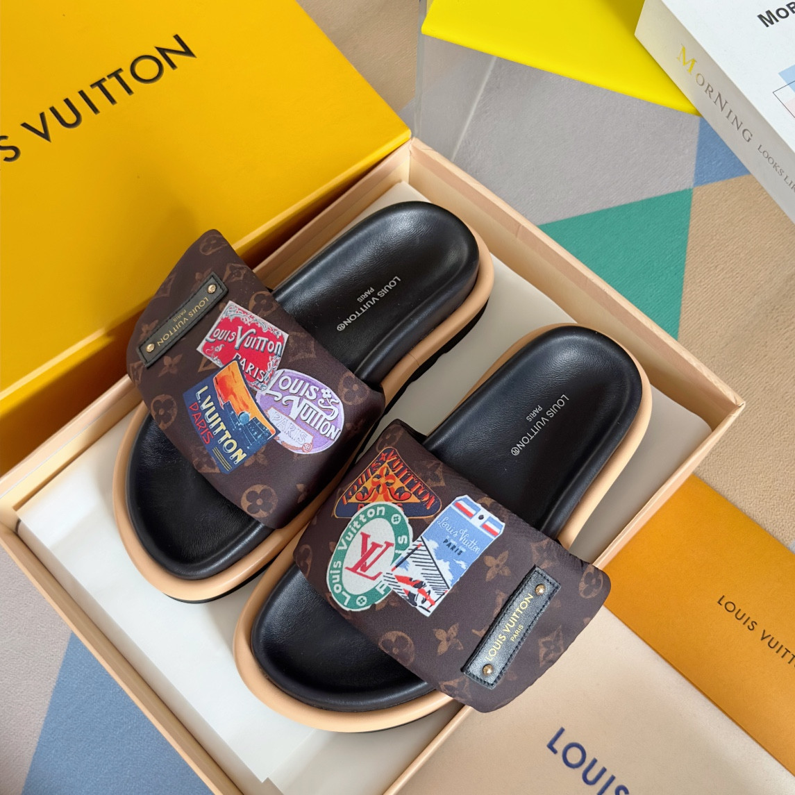 LV Pool Pillow Flat Comfort Mule