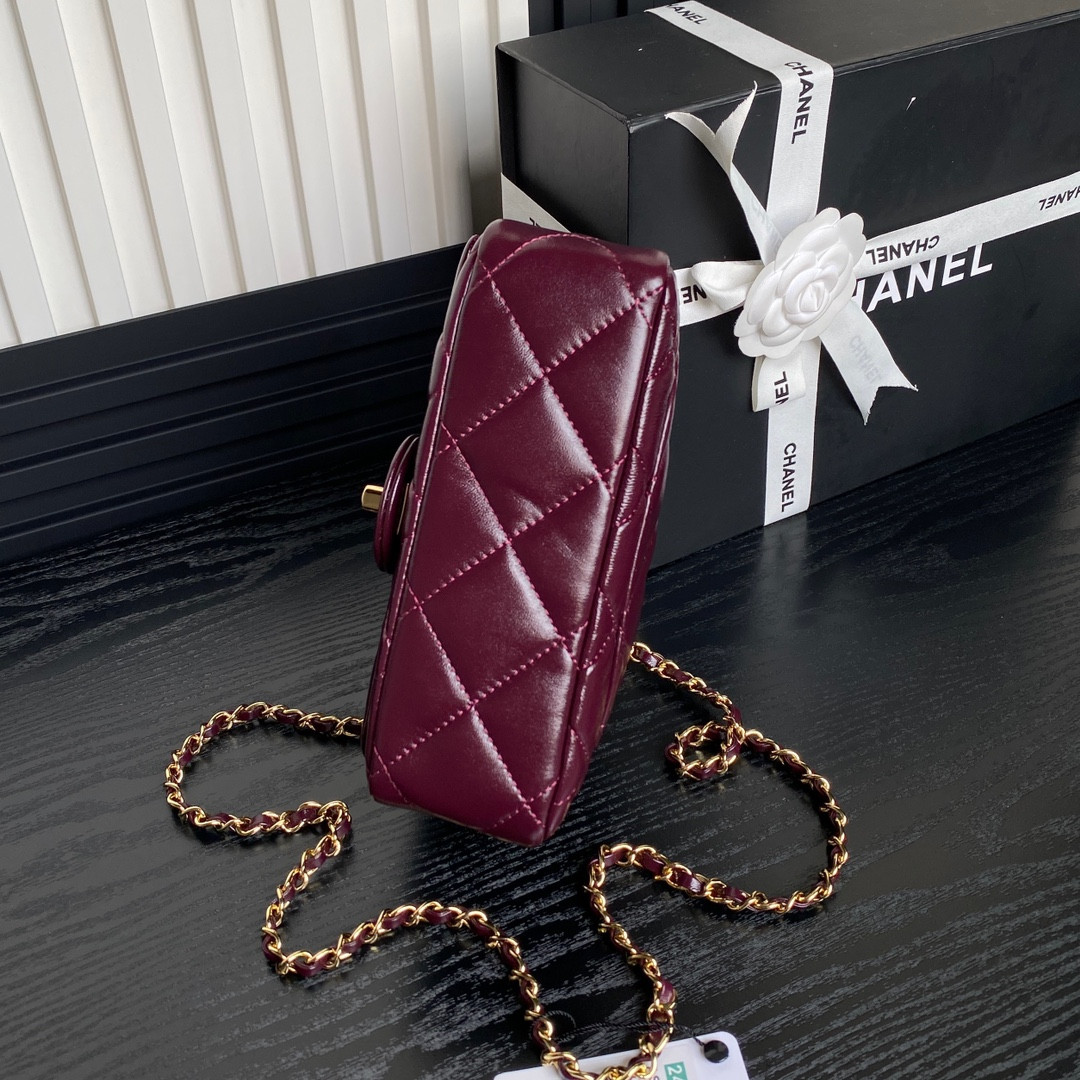 Ch**el MINI FLAP BAG WITH TOP HANDLE 14×19×8.5cm
