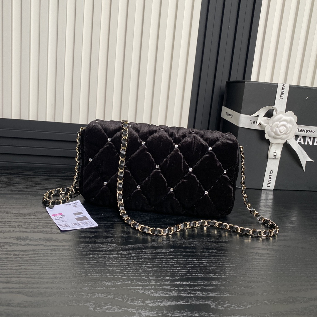 Ch**el Clutch with Chain 13×23×5cm