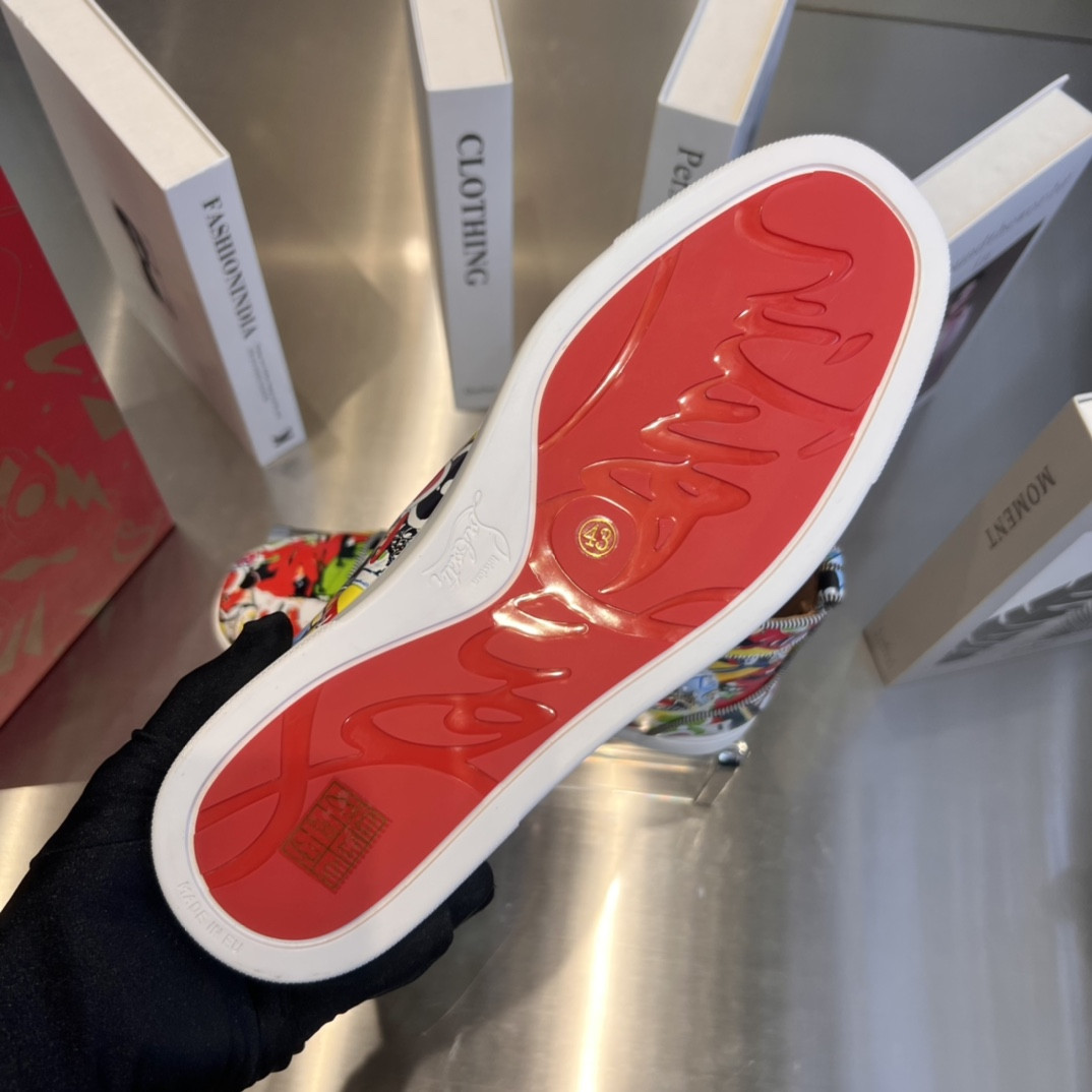 UA Chr1st1an Louboutin high-top matte snake print version